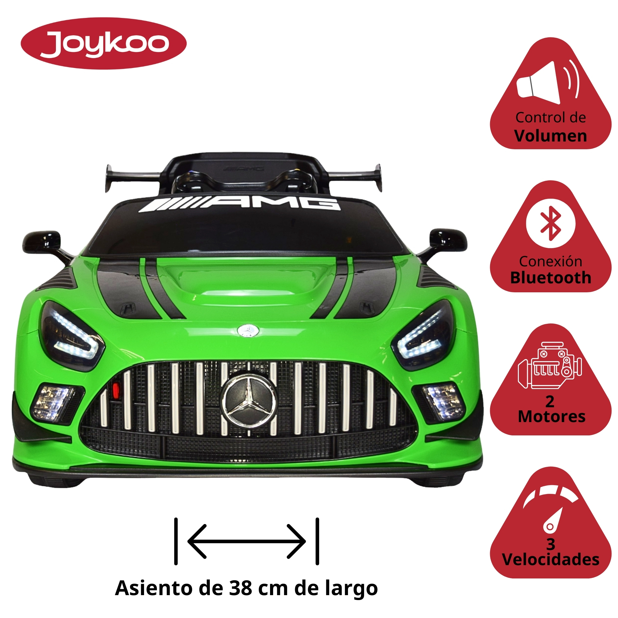 Foto 4 pulgar | Montable Mercedes-benz Electrico Para Niños Control Remoto 12v - Verde