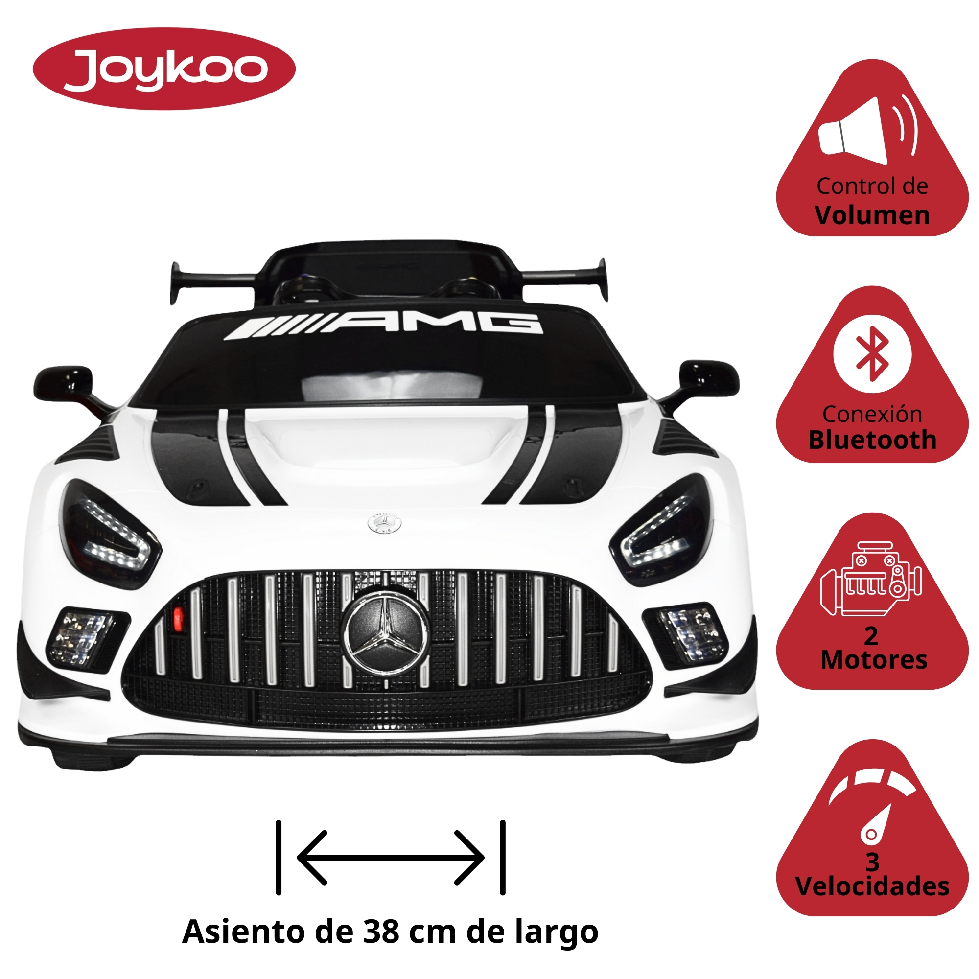 Foto 4 pulgar | Montable Mercedes-benz Electrico Para Niños Control Remoto 12v - Blanco