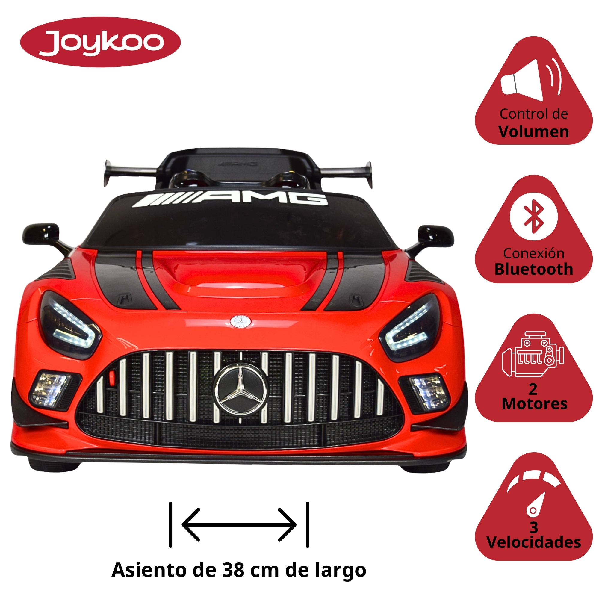 Foto 4 pulgar | Montable Mercedes-benz Electrico Para Niños Control Remoto 12v - Rojo