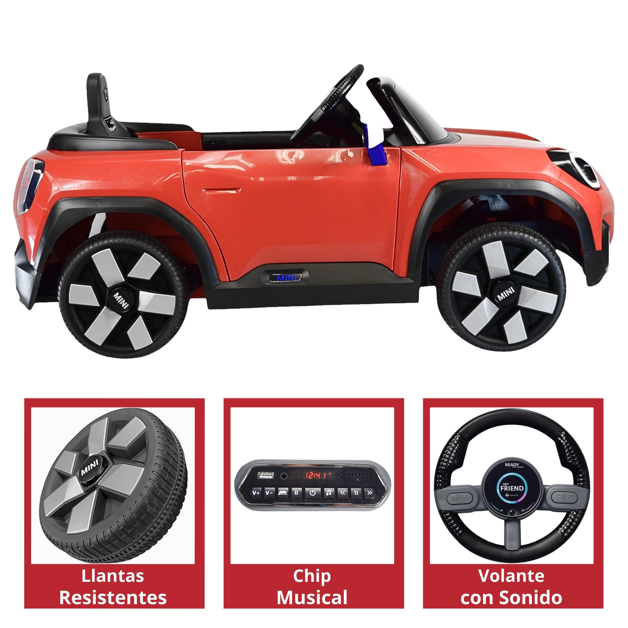 Foto 5 pulgar | Montable Electrico Mini Aceman Control Remoto 12v Rojo
