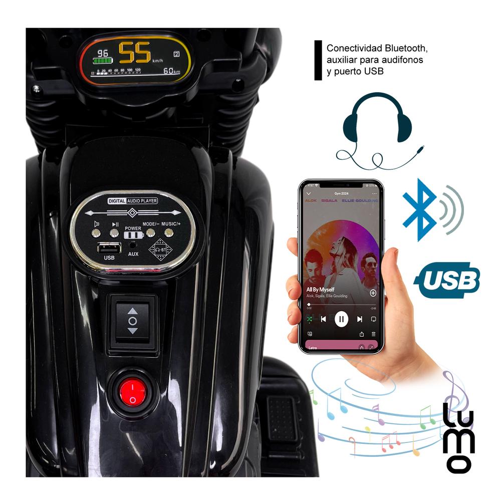 Foto 6 | Montable Eléctrico Lumo de Motocicleta con Luz y Sonido