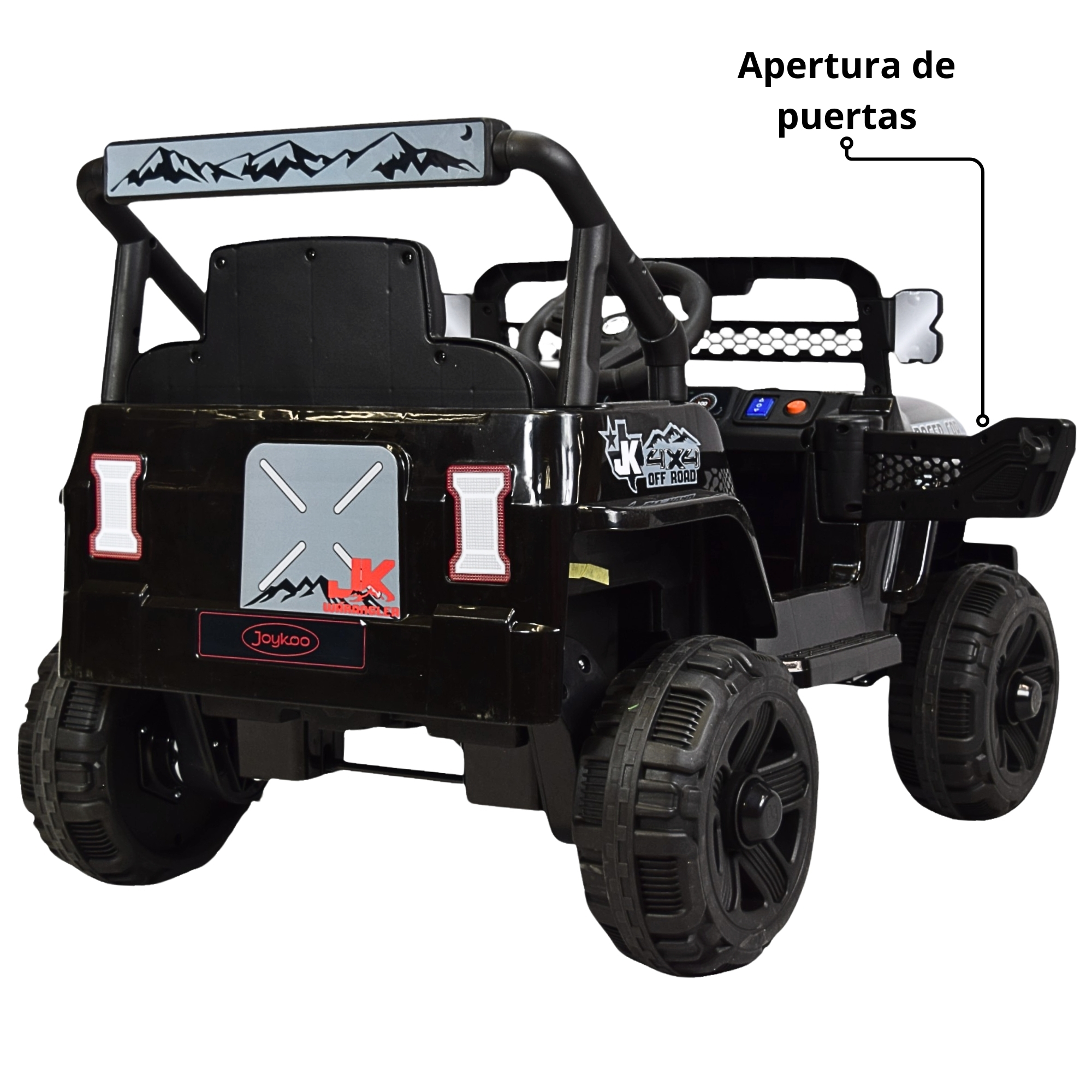 Foto 7 | Camioneta Montable Electrica 93 Cm Para Niños Control Remoto 12v - Negro