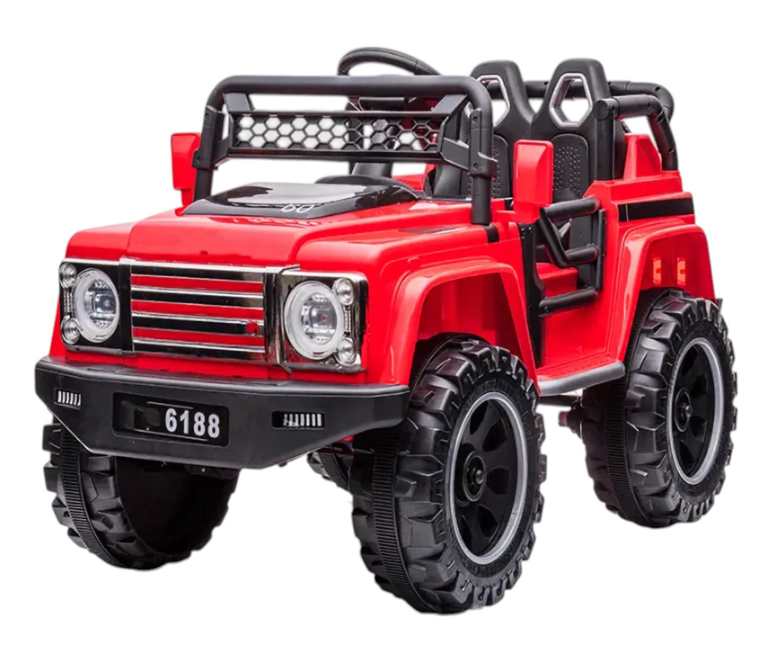 Foto 2 pulgar | Carro Montable Eléctrico Aeiou Bg6188c Control Remoto 4x4 Rojo