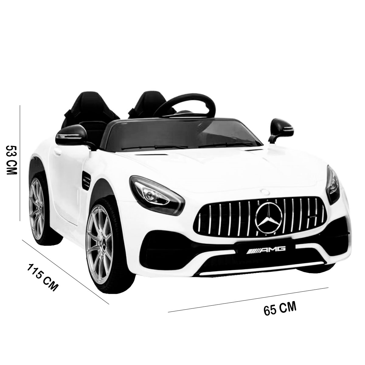 Foto 6 pulgar | Montable Eléctrico de Mercedes Benz Amg Blanco Infantil