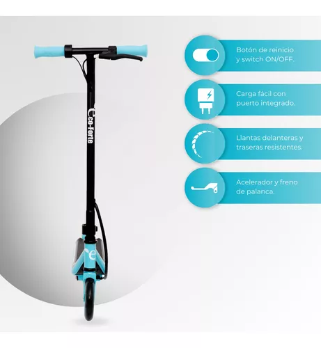 Foto 4 pulgar | Scooter Patín Eléctrico Eco-forte Sg10 Botón Inicio Rápido Azul