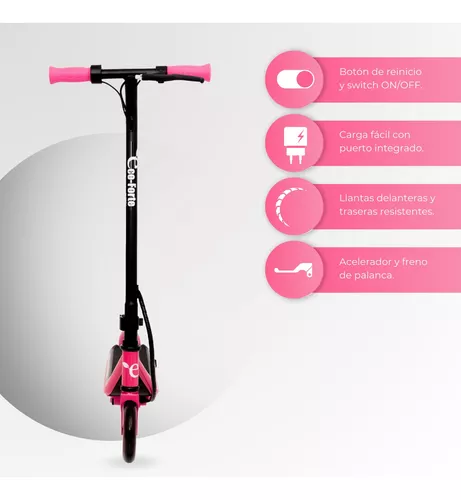 Foto 4 pulgar | Scooter Patín Eléctrico Eco-forte Sg10 Botón Inicio Rápido Rosa