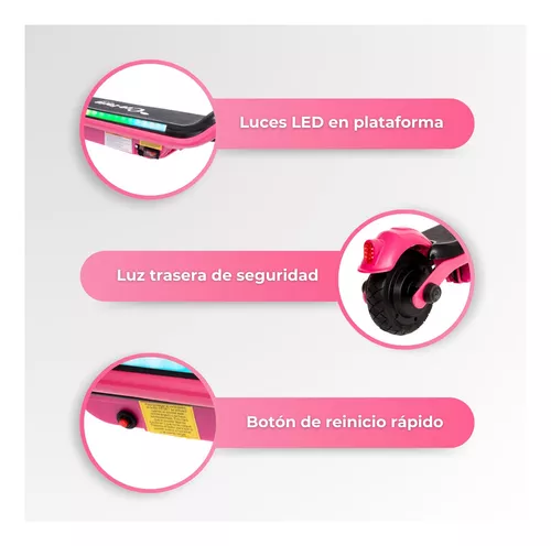 Foto 5 pulgar | Scooter Patín Eléctrico Eco-forte Sg10 Botón Inicio Rápido Rosa