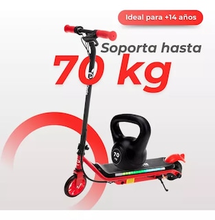 Foto 2 | Scooter Patín Eléctrico Eco-forte Sg10 Botón Inicio Rápido Rojo