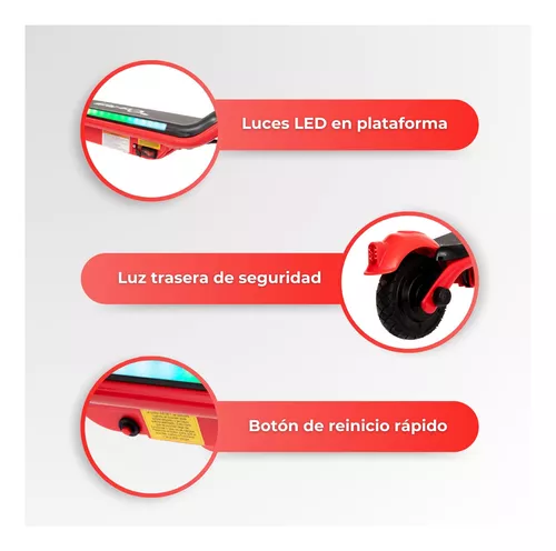 Foto 5 pulgar | Scooter Patín Eléctrico Eco-forte Sg10 Botón Inicio Rápido Rojo