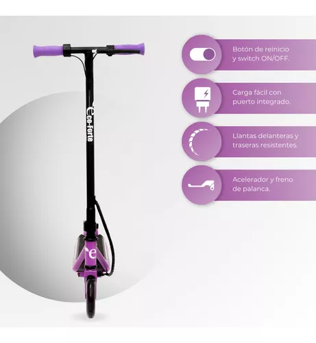 Foto 4 pulgar | Scooter Patín Eléctrico Eco-forte Sg10 Botón Inicio Rápido Morado
