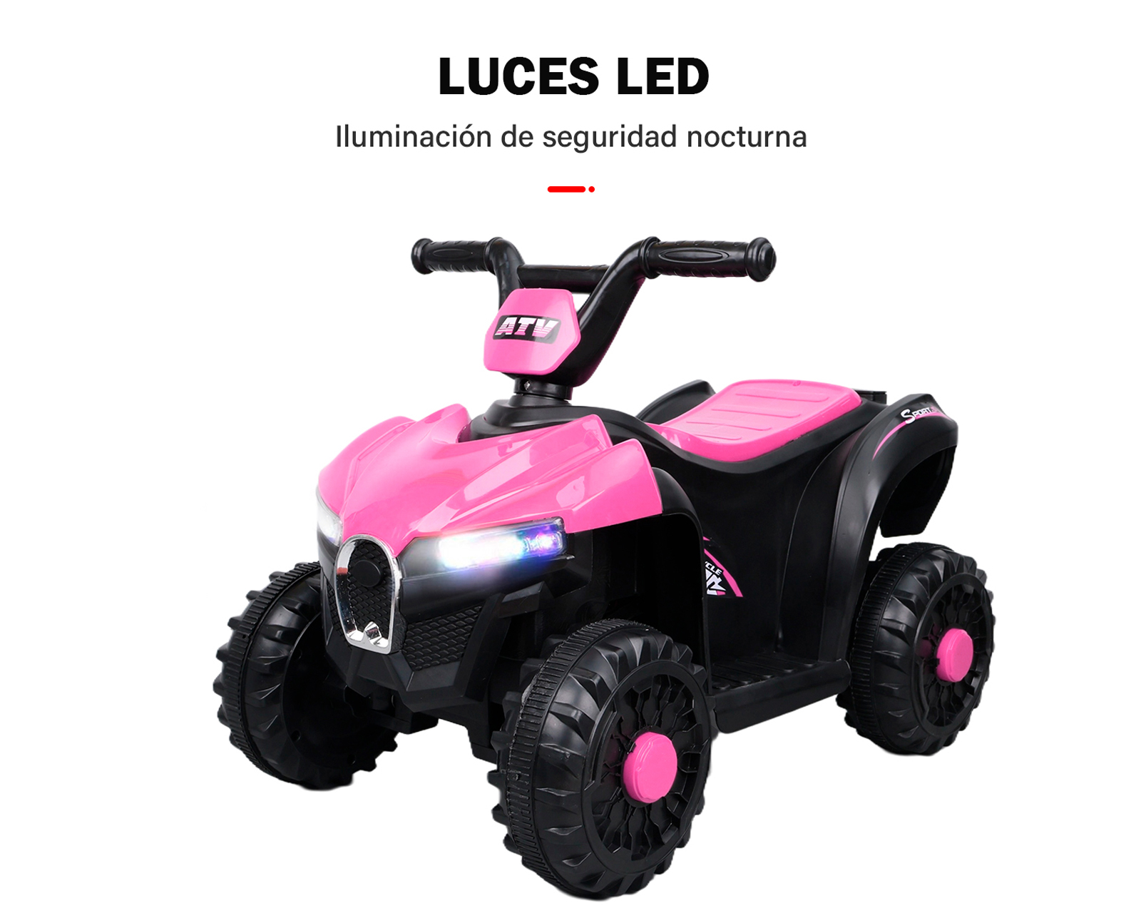 Foto 5 pulgar | Montable Infantil Cuatrimoto Eléctrica Basitex Color Rosa