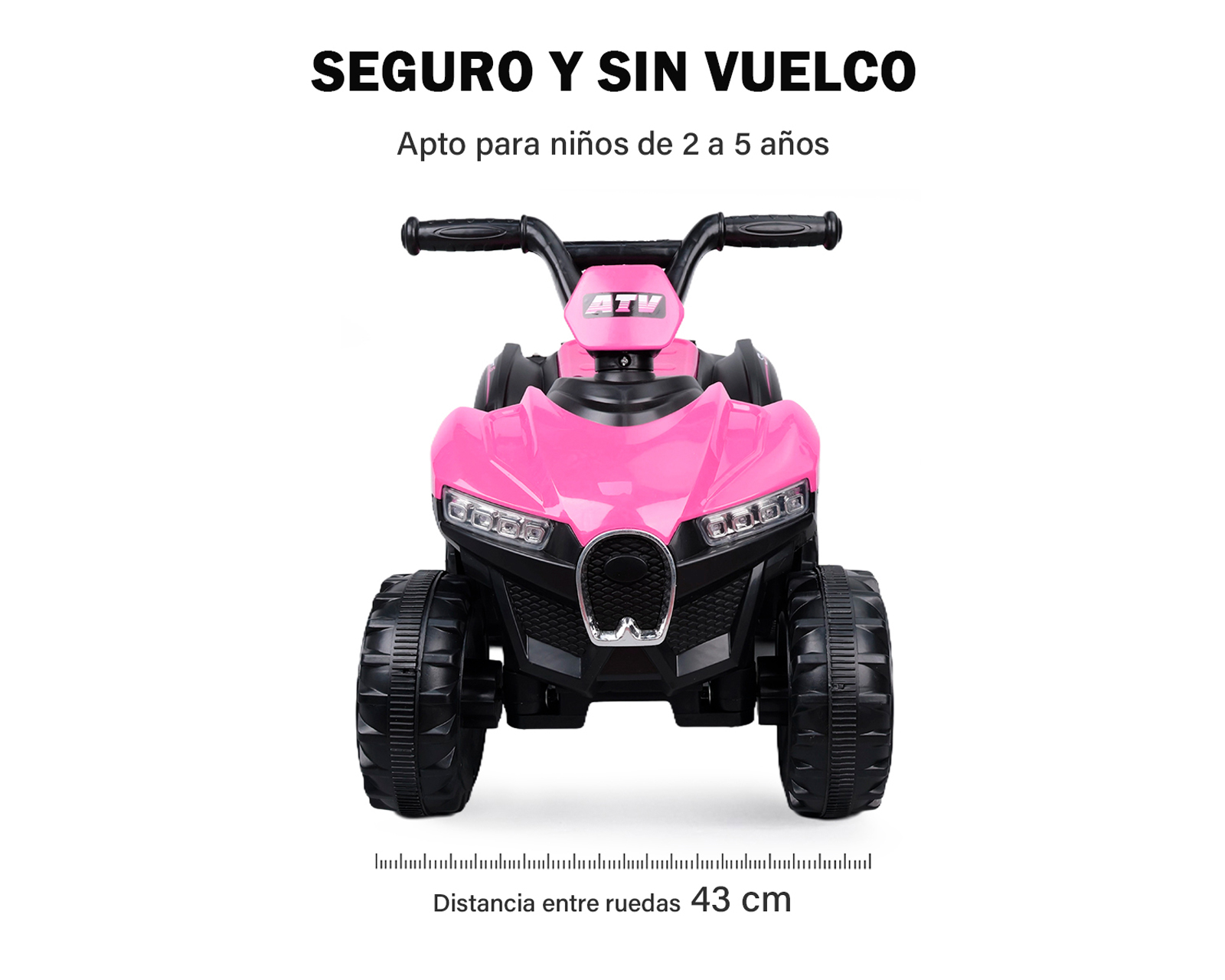 Foto 8 pulgar | Montable Infantil Cuatrimoto Eléctrica Basitex Color Rosa