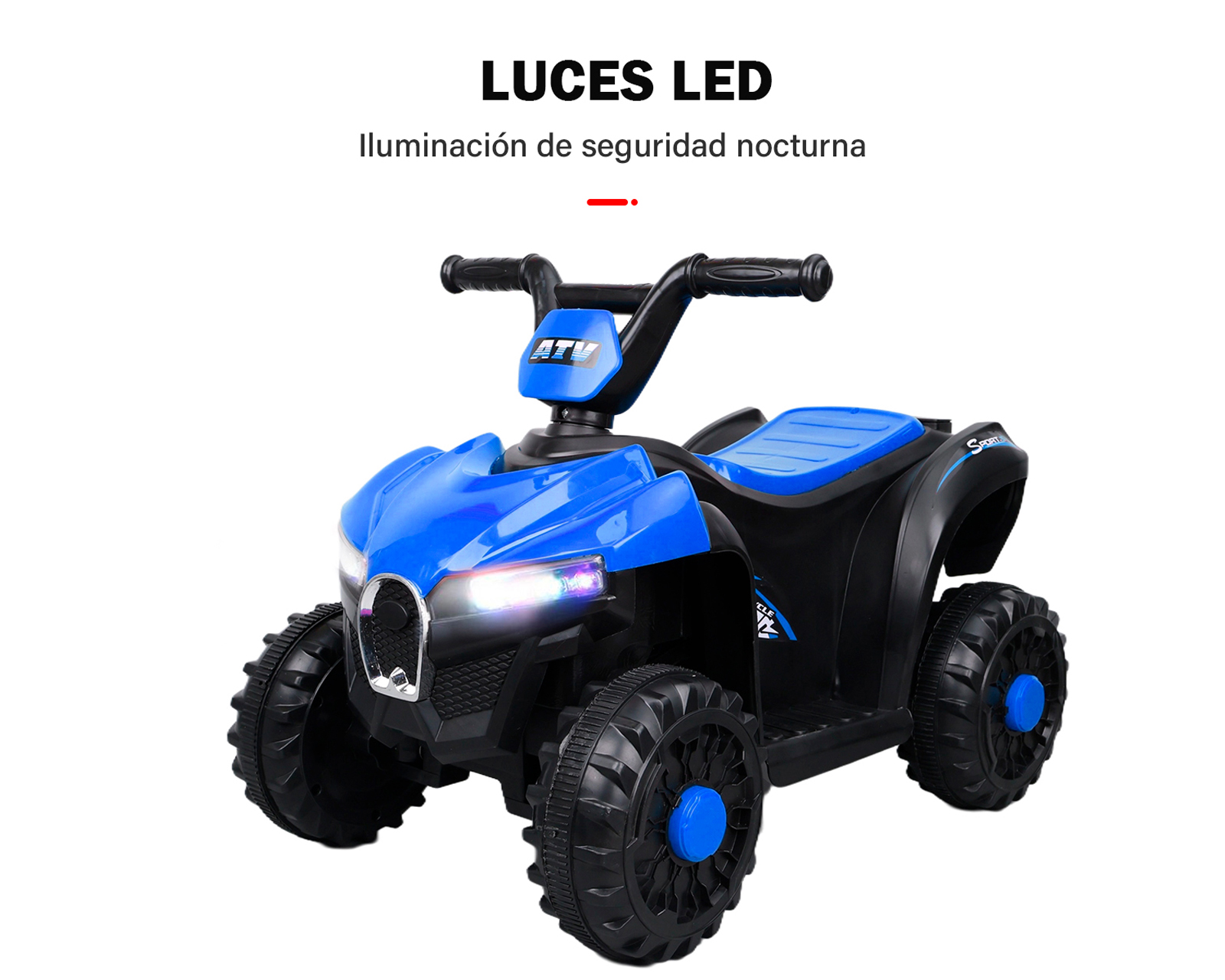Foto 5 pulgar | Montable Infantil Cuatrimoto Eléctrica Basitex Color Azul