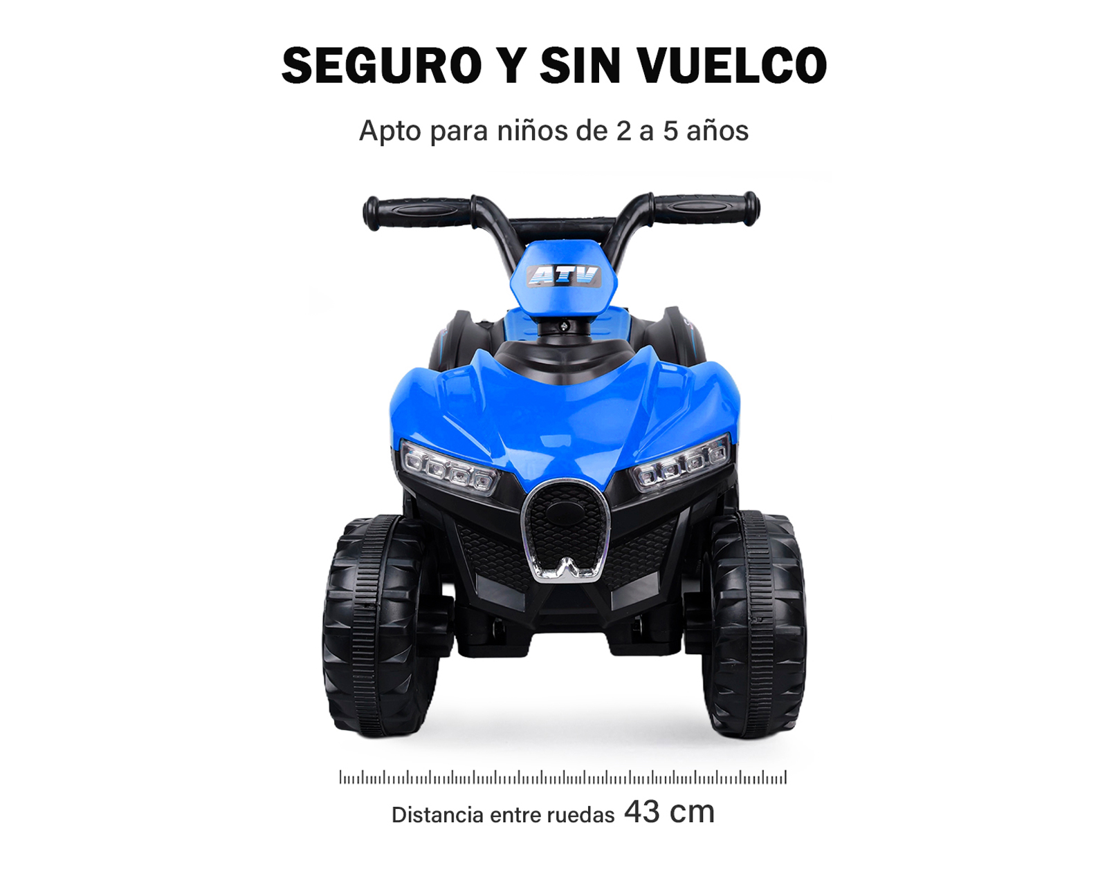 Foto 7 | Montable Infantil Cuatrimoto Eléctrica Basitex Color Azul