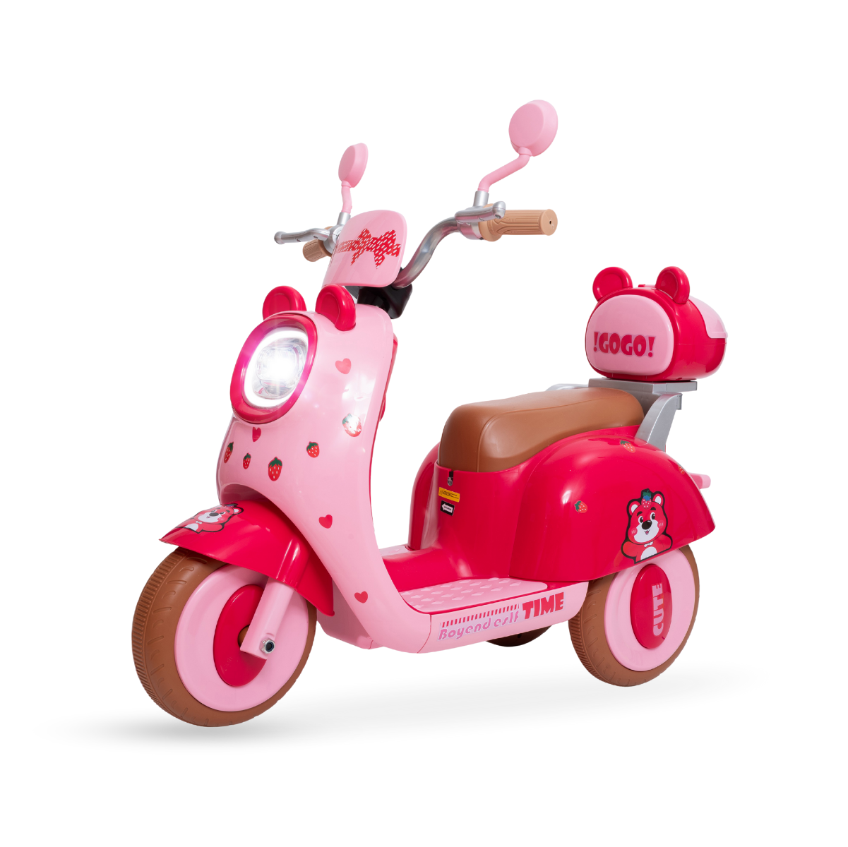 Foto 2 pulgar | Montable Eléctrico Aeiou 318 Tipo Vespa Tres Ruedas Rosa