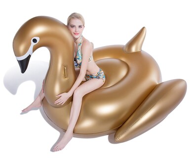 Foto 2 | Flotador Inflable Para Piscina Jasonwell Giant Golden Swan Para Adultos - Venta Internacional.