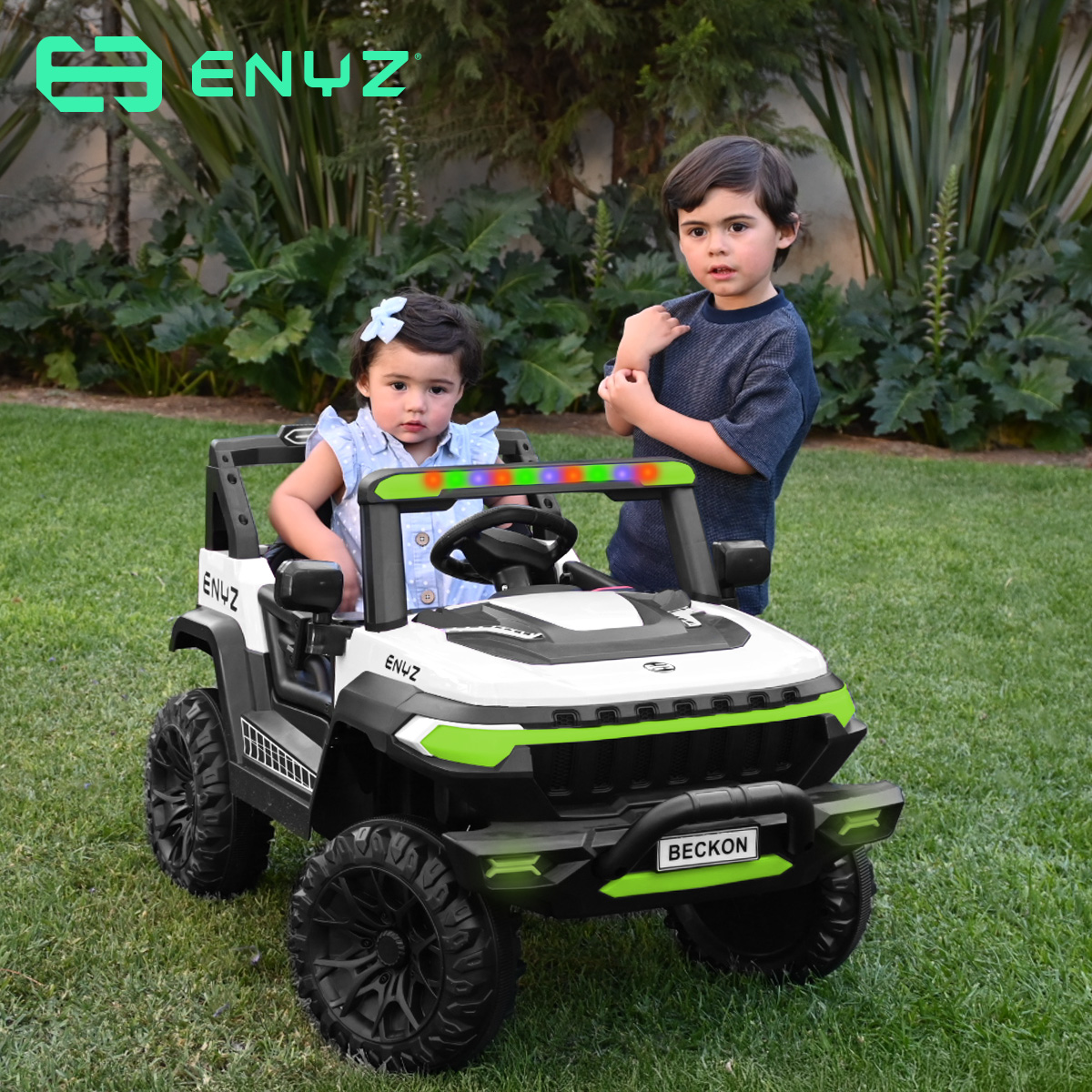 Foto 8 pulgar | Camioneta Montable Eléctrico Águila Con Control Remoto Para Niña Niño Con Asientos De Piel Carro Todo Terreno Bcx-7