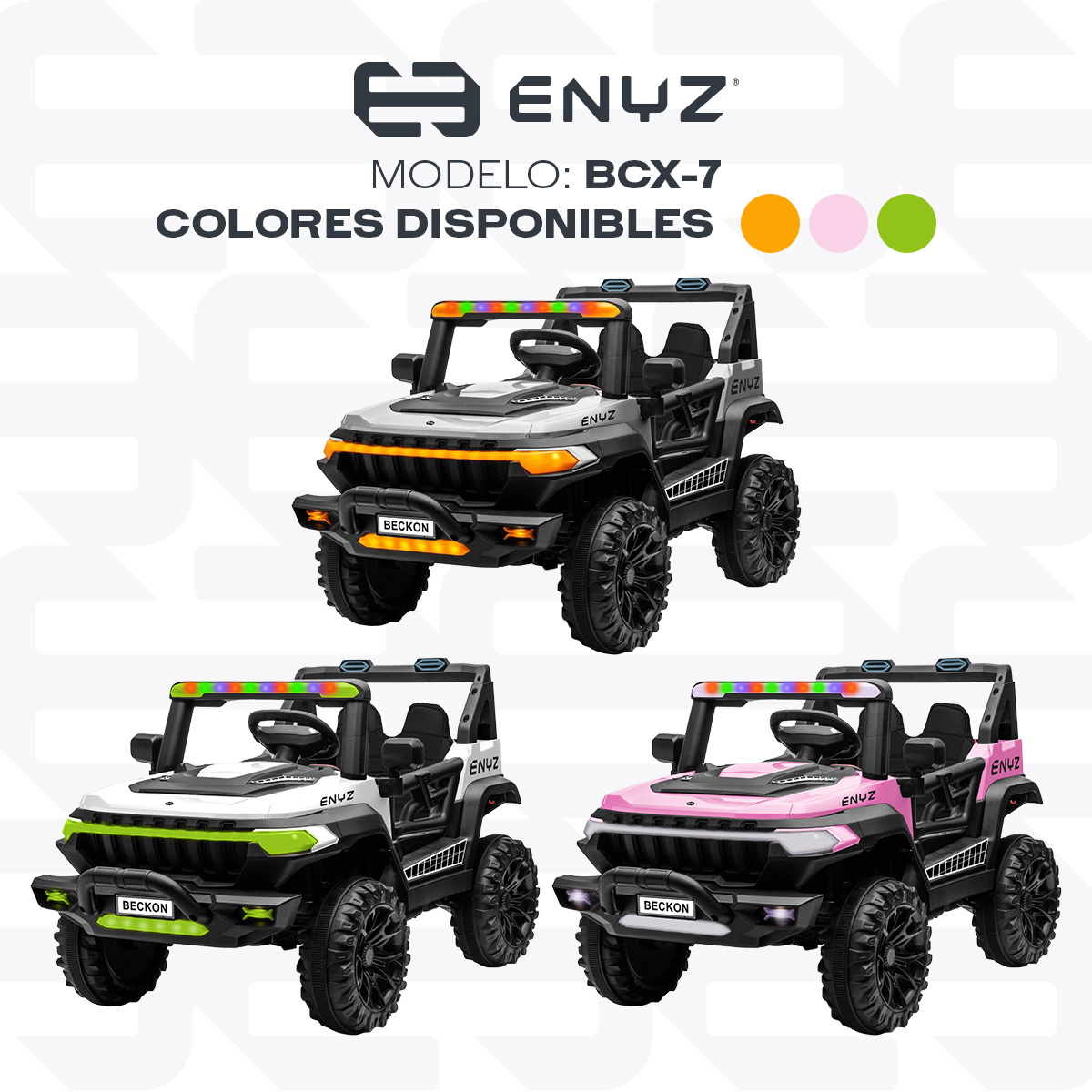 Foto 9 pulgar | Camioneta Montable Eléctrico Águila Con Control Remoto Para Niña Niño Con Asientos De Piel Carro Todo Terreno Bcx-7