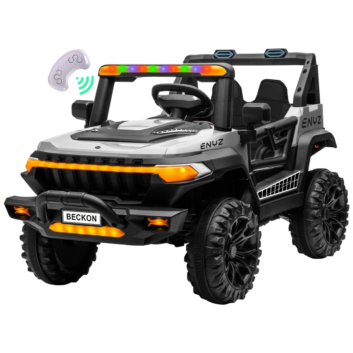Foto 2 pulgar | Camioneta Montable Eléctrico Tigre Con Control Remoto Para Niña Niño Con Asientos De Piel Carro Todo Terreno Bcx-7