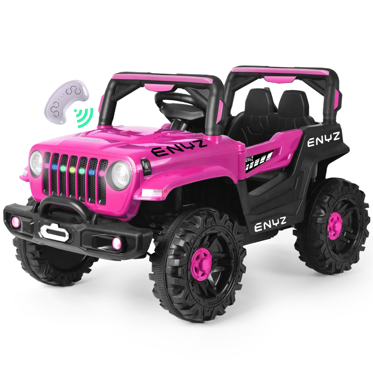 Foto 2 pulgar | Camioneta Jeep Montable Chita Para Niña Niño Eléctrico Carro Todo Terreno Con Control Remoto Bcx-6 Enyz Luces Frontale