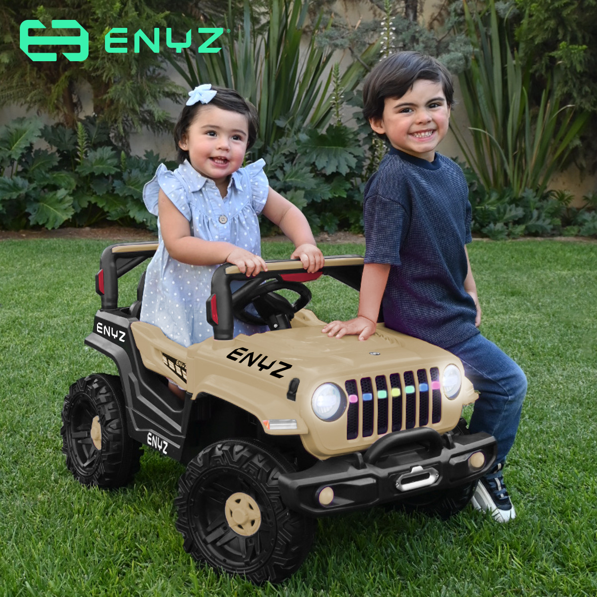 Foto 8 pulgar | Camioneta Jeep Montable León Para Niña Niño Eléctrico Carro Todo Terreno Con Control Remoto Bcx-6 Enyz Luces Frontales