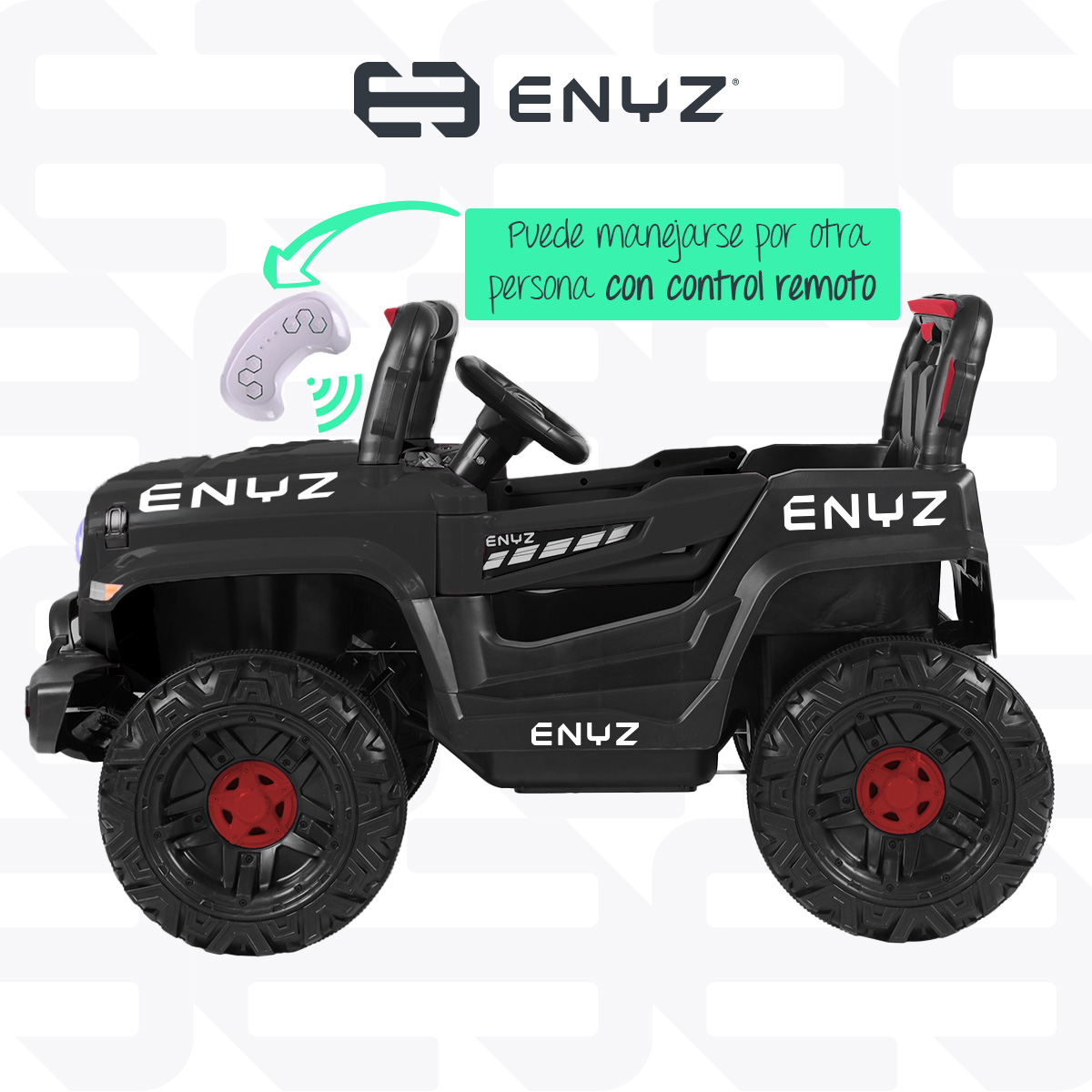 Foto 6 pulgar | Camioneta Jeep Montable Halcón Para Niña Niño Eléctrico Carro Todo Terreno Con Control Remoto Bcx-6 Enyz Luces Front