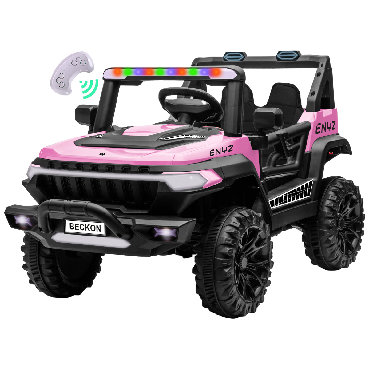 Foto 2 pulgar | Camioneta Montable Eléctrico Delfín Con Control Remoto Para Niña Niño Con Asientos De Piel Carro Todo Terreno Bcx-7