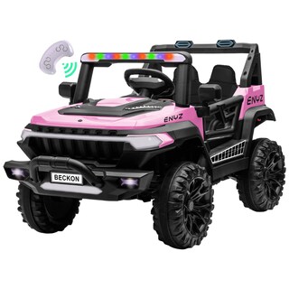 Foto 1 | Camioneta Montable Eléctrico Delfín Con Control Remoto Para Niña Niño Con Asientos De Piel Carro Todo Terreno Bcx-7