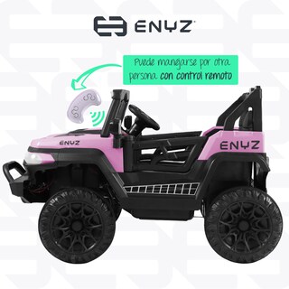 Foto 5 | Camioneta Montable Eléctrico Delfín Con Control Remoto Para Niña Niño Con Asientos De Piel Carro Todo Terreno Bcx-7