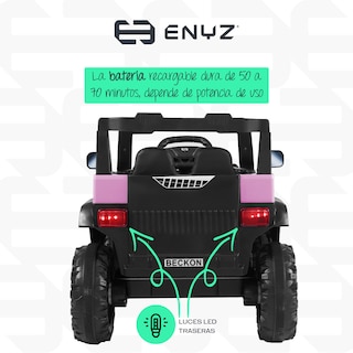 Foto 6 | Camioneta Montable Eléctrico Delfín Con Control Remoto Para Niña Niño Con Asientos De Piel Carro Todo Terreno Bcx-7