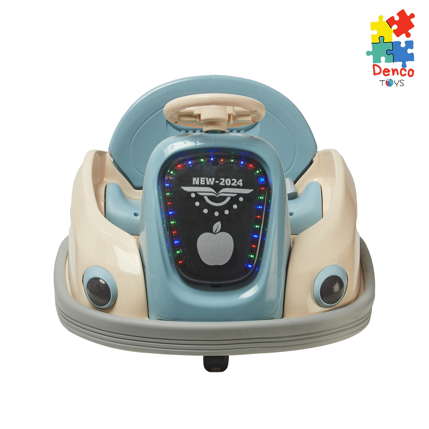 Foto 2 | Montable Eléctrico Crash Denco Toys Azul, Control Remoto Rotación 360° Bluetooth/usb/aux Música Luces Led, Cinturón