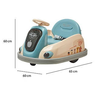 Foto 6 | Montable Eléctrico Crash Denco Toys Azul, Control Remoto Rotación 360° Bluetooth/usb/aux Música Luces Led, Cinturón