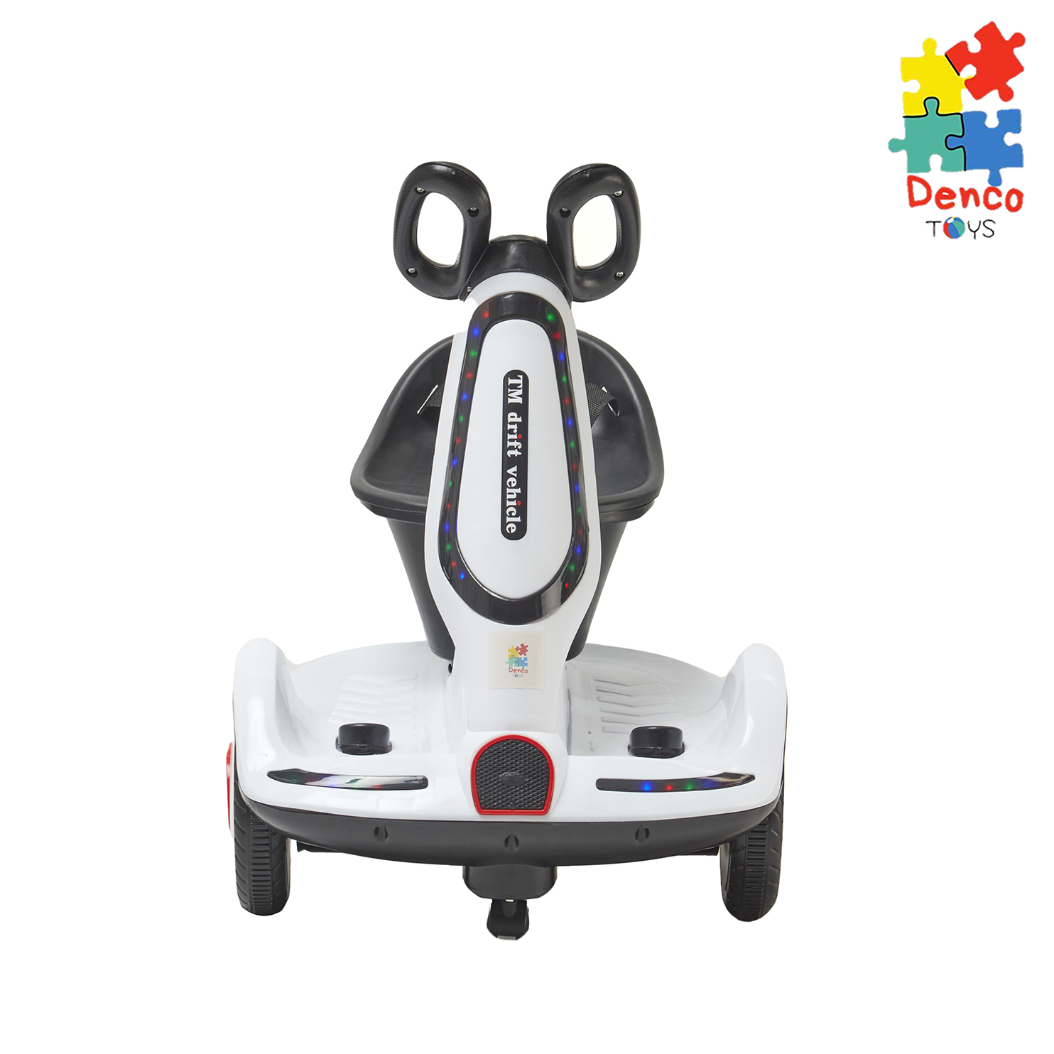 Foto 3 pulgar | Montable Eléctrico Scoote Denco Toys Blanco, Control Remoto Rotación 360° Bluetooth/usb/aux, Música Luces Led, Cint