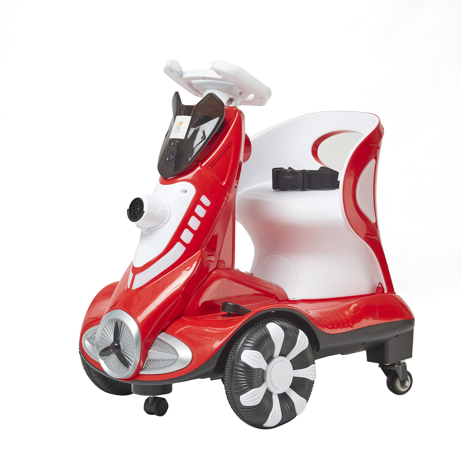 Foto 2 | Montable Eléctrico Bubbles Denco Toys Rojo, Control Remoto Rotación 360° Bluetooth/usb/aux, Burbujas, Música Luces Led