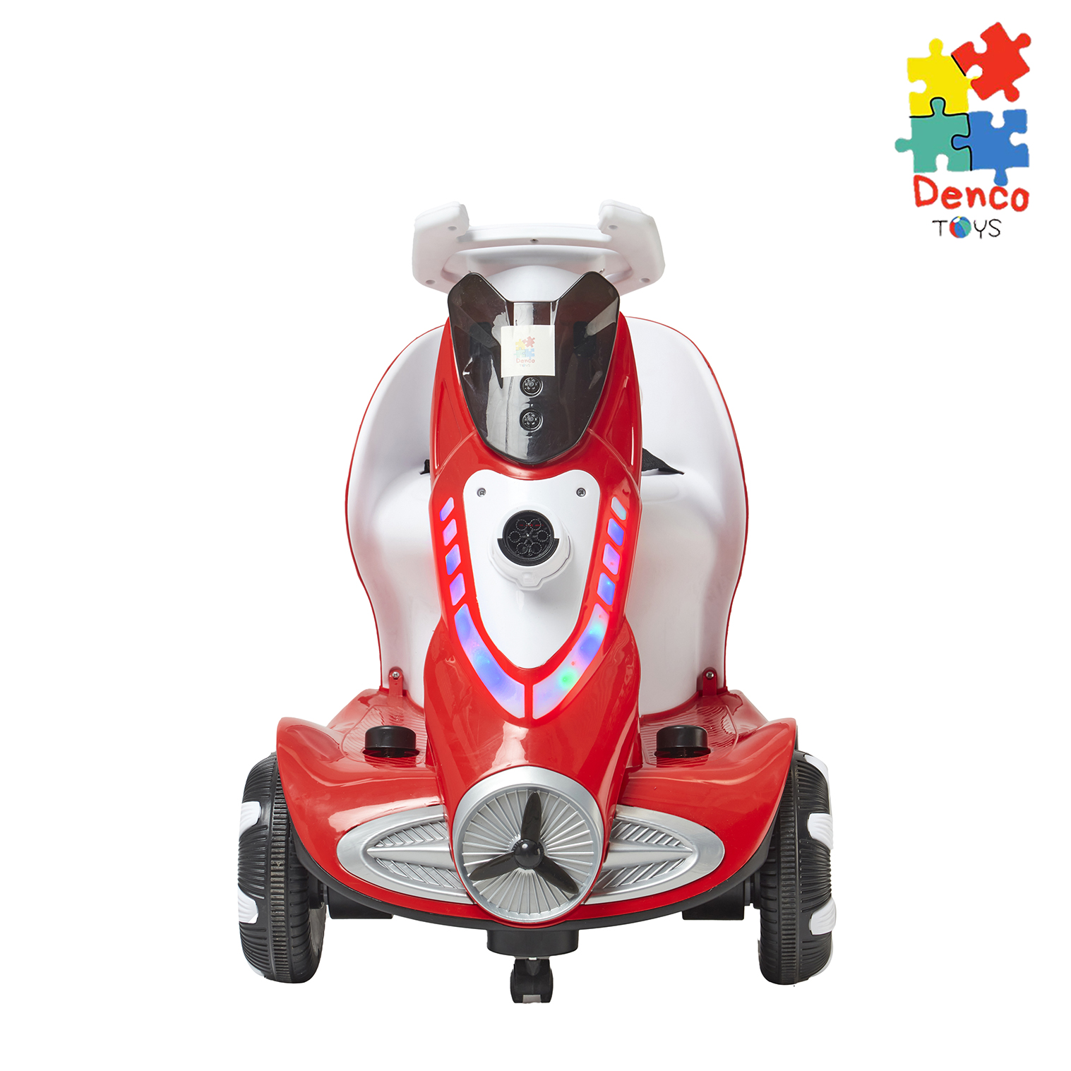 Foto 8 pulgar | Montable Eléctrico Bubbles Denco Toys Rojo, Control Remoto Rotación 360° Bluetooth/usb/aux, Burbujas, Música Luces Led