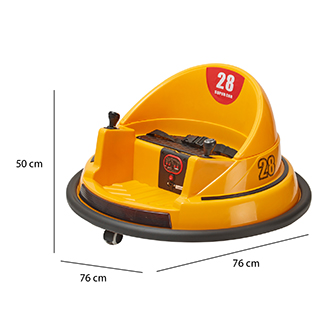Foto 7 pulgar | Montable Eléctrico Bumper Car Denco Toys Amarillo, Control Remoto Rotación 360° Bluetooth/usb/aux Música Luces