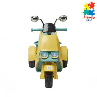 Foto 2 | Montable Eléctrico Motoneta Denco Toys Amarillo/azul, Control Remoto Bluetooth/usb/aux, Música Luces Led,asiento Doble.