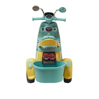Foto 3 | Montable Eléctrico Motoneta Denco Toys Amarillo/azul, Control Remoto Bluetooth/usb/aux, Música Luces Led,asiento Doble.