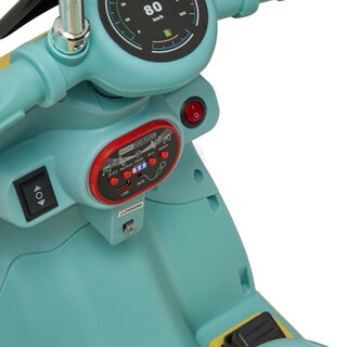 Foto 4 | Montable Eléctrico Motoneta Denco Toys Amarillo/azul, Control Remoto Bluetooth/usb/aux, Música Luces Led,asiento Doble.