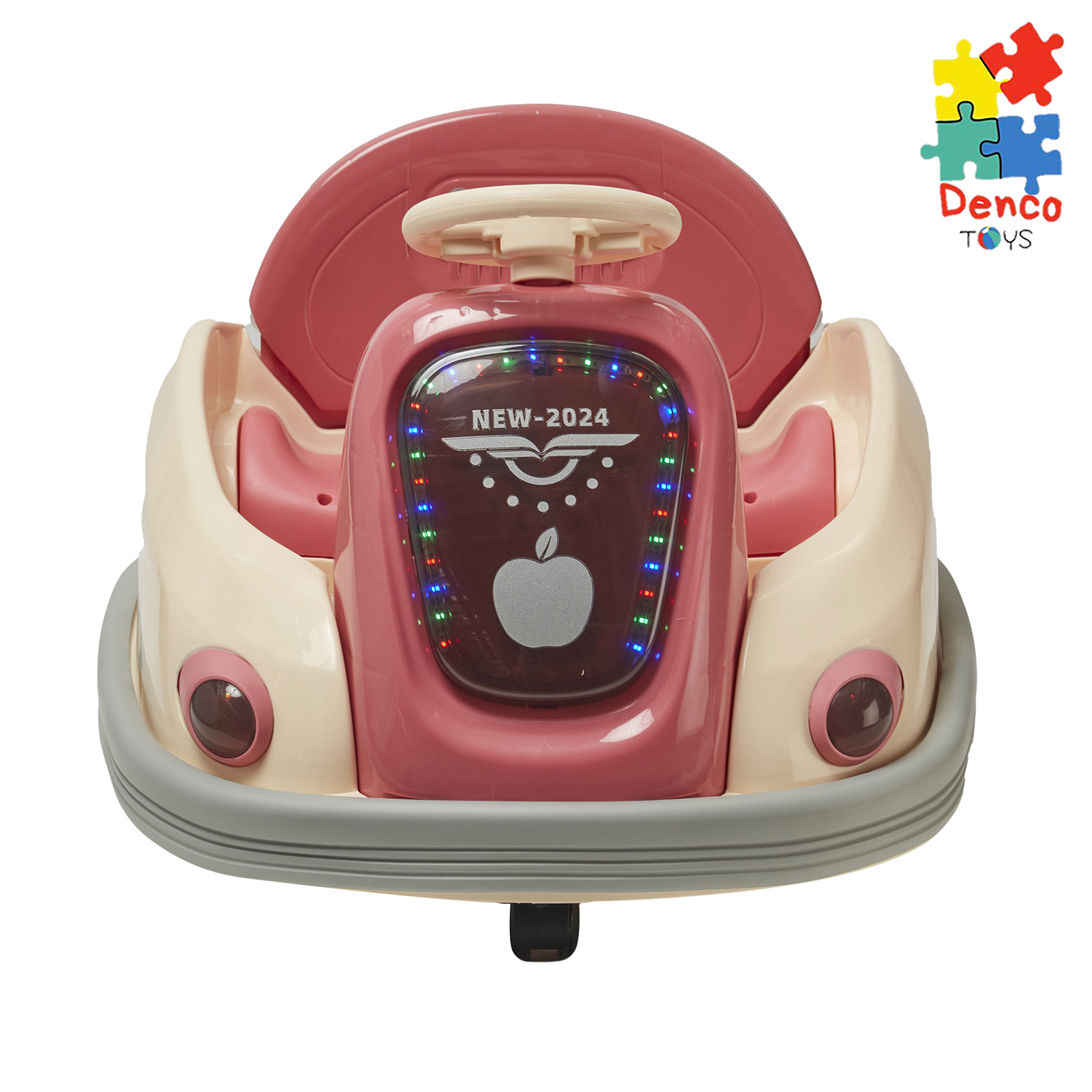 Foto 3 pulgar | Montable Eléctrico Crash Denco Toys Rosa, Control Remoto Rotación 360° Bluetooth/usb/aux Música Luces Led, Cinturón