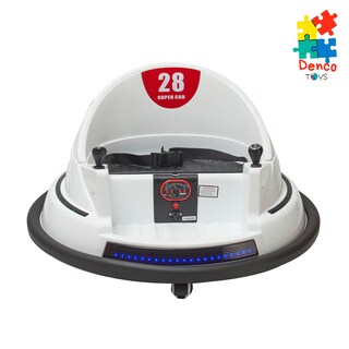 Foto 2 | Montable Eléctrico Bumper Car Denco Toys Blanco, Control Remoto Rotación 360° Bluetooth/usb/aux Música Luces Led,
