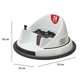 Foto 6 | Montable Eléctrico Bumper Car Denco Toys Blanco, Control Remoto Rotación 360° Bluetooth/usb/aux Música Luces Led,