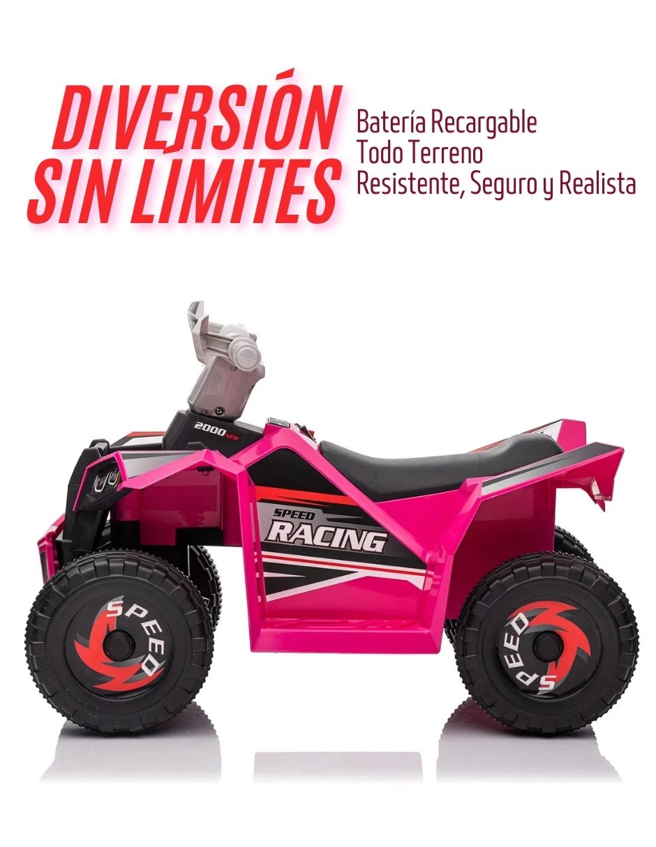 Foto 5 pulgar | Cuatrimoto Mini Moto Eléctrica Montable Infantil Recargable Rosa