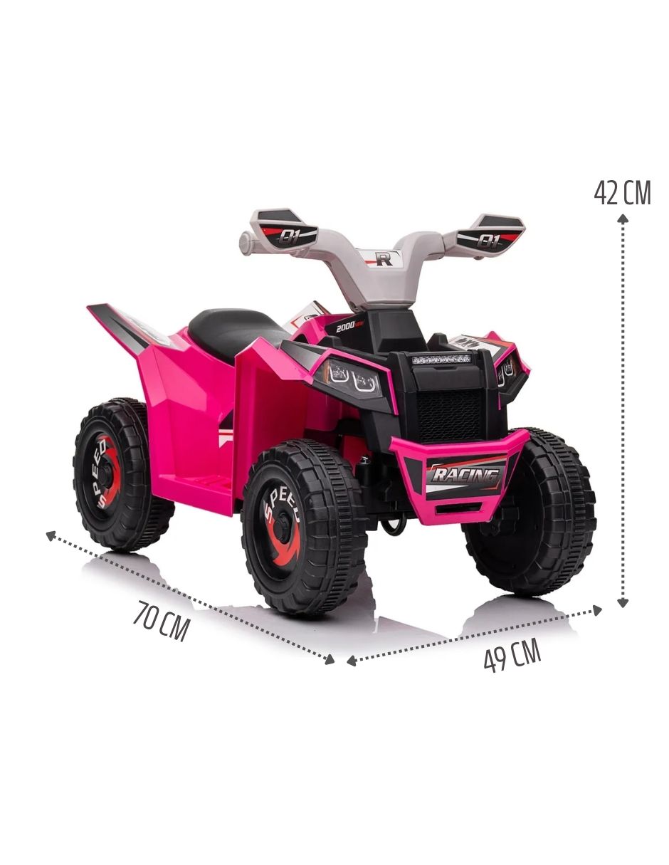 Foto 7 pulgar | Cuatrimoto Mini Moto Eléctrica Montable Infantil Recargable Rosa