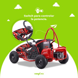Foto 5 | Carrito Eléctrico Infantil Flash 48v 12ah 1000w Rojo
