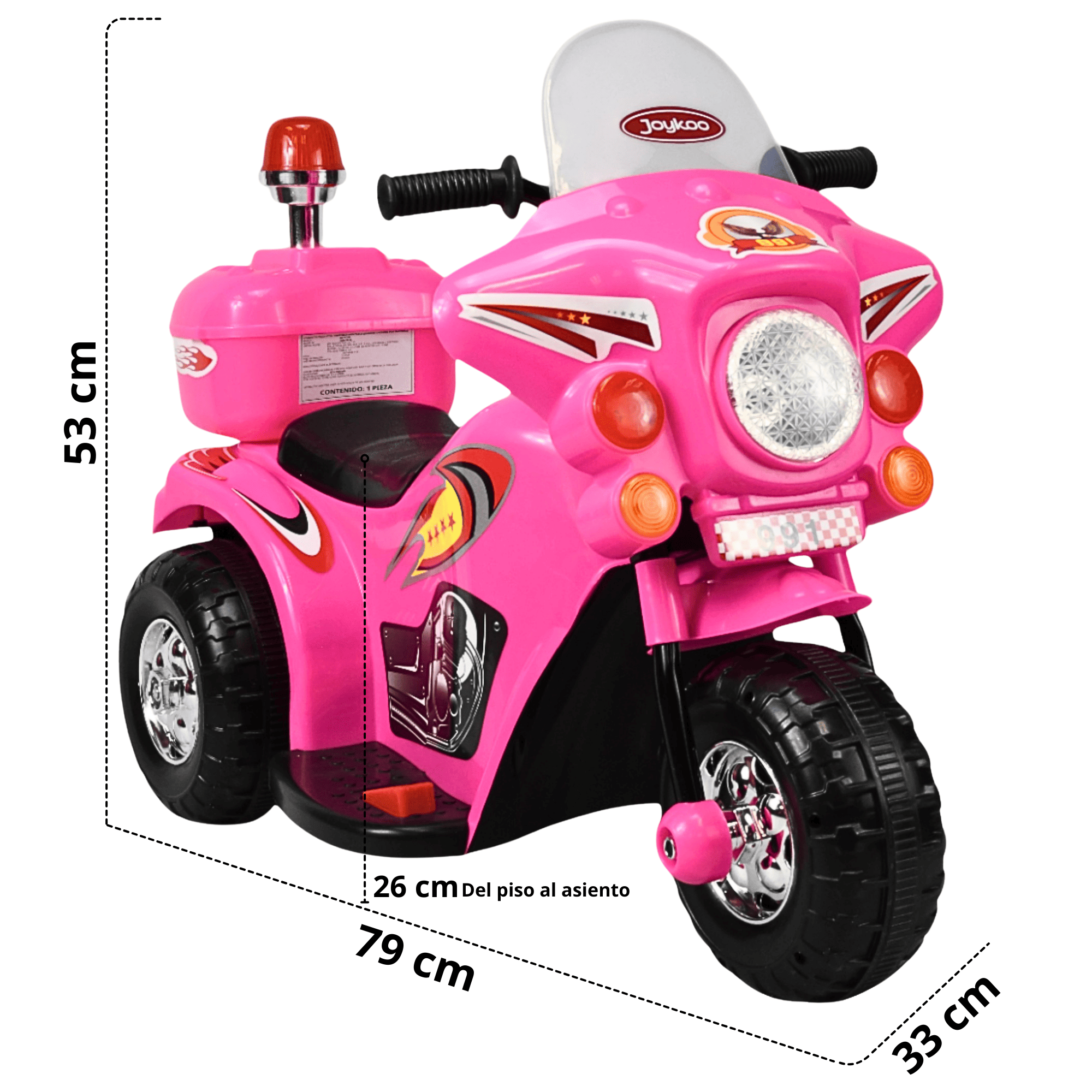 Foto 6 pulgar | Moto Montable Eléctrica Para Niños Con Luces Y Sonido Bateria Recargable De 6v - Rosa