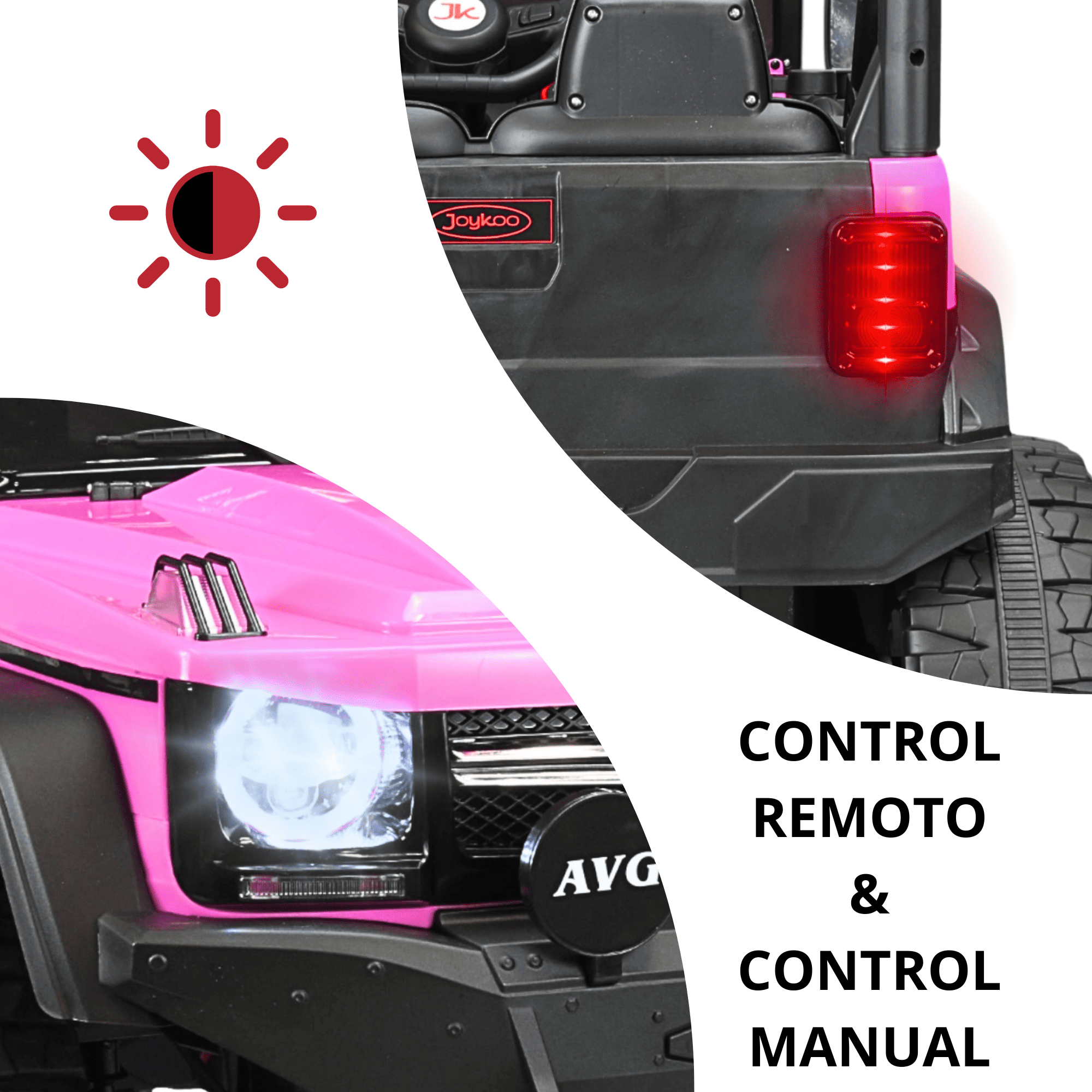 Foto 3 pulgar | Montable Eléctrico Camioneta 4x4 Para Niños Luz Sonido Bluetooth Control Remoto 12v