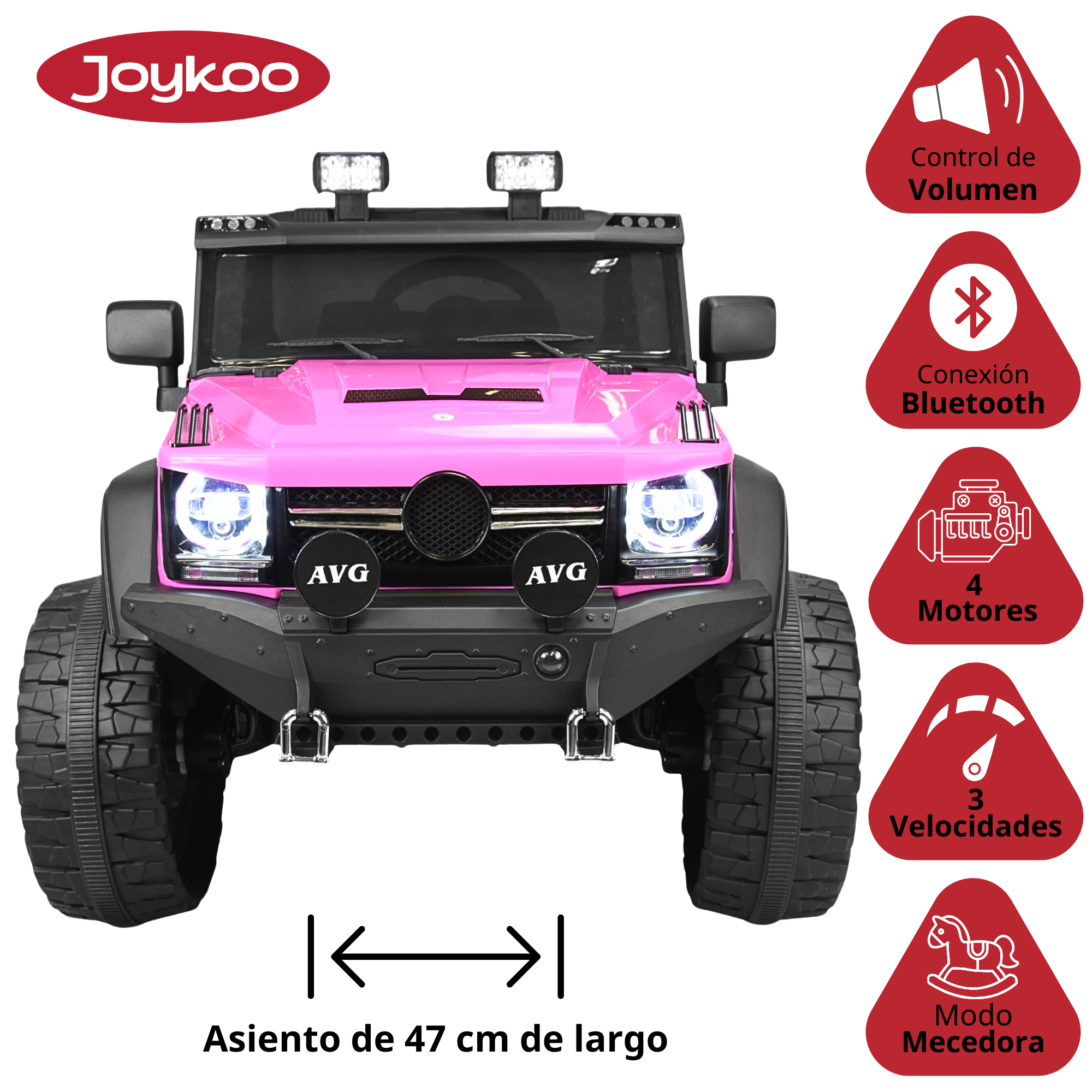 Foto 4 pulgar | Montable Eléctrico Camioneta 4x4 Para Niños Luz Sonido Bluetooth Control Remoto 12v