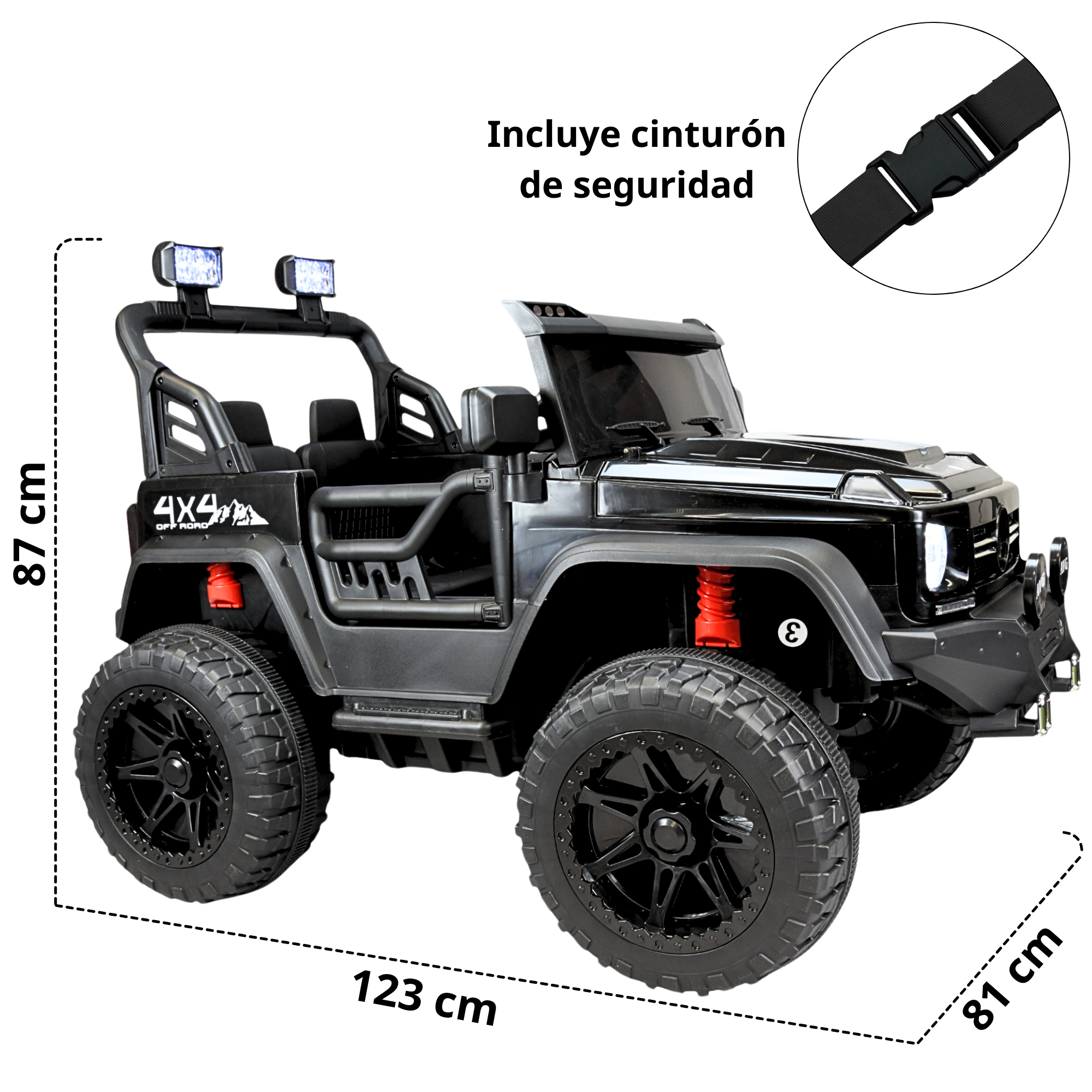 Foto 4 | Montable Eléctrico Camioneta 4x4 Para Niños Luz Sonido Bluetooth Control Remoto 12v