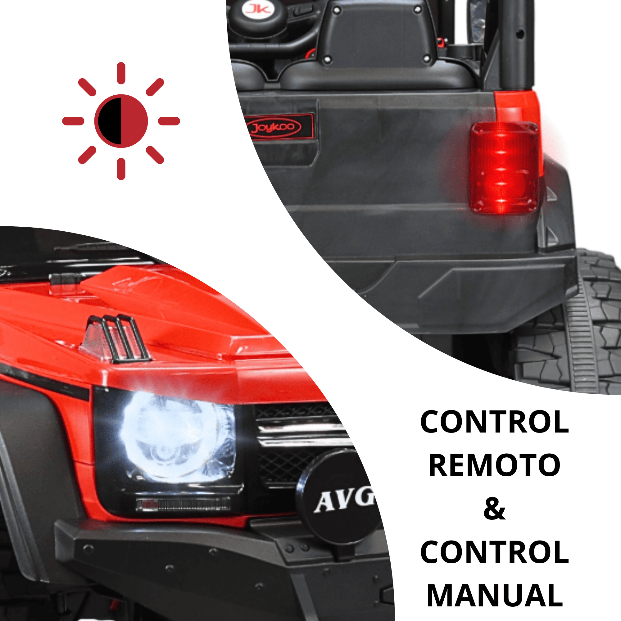 Foto 3 pulgar | Montable Eléctrico Camioneta 4x4 Para Niños Luz Sonido Bluetooth Control Remoto 12v